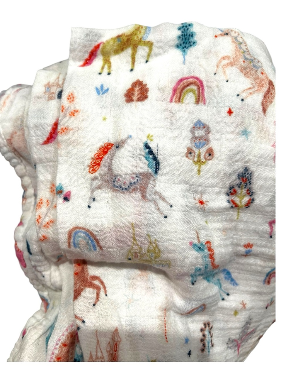 Loulou Lollipop Luxe Muslin Swaddle- Unicorn Dream 47” x 47”